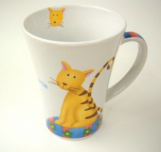 Royal Norfolk Cat With Fish Tall Coffee Mug Crazy Cat Lady Cup