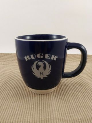 Ruger Royal Blue Ceramic Coffee Mug 14 Oz