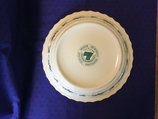 Longaberger Pottery Pie Plate - Woven Traditions Holly - Made In Usa