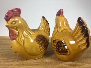 Rooster Hen Chicken Vintage Salt & Pepper Shakers from Japan 10A 2