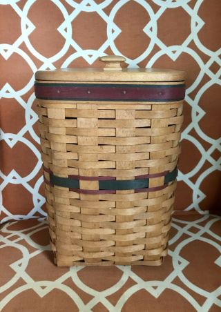 Longaberger Father’s Day Mini Waste Basket With Protector & Lid