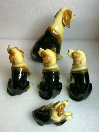 Vintage MORTON STUDIO BEAGLE HOUND DOG figurines (5) 4