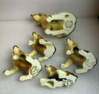 Vintage MORTON STUDIO BEAGLE HOUND DOG figurines (5) 5