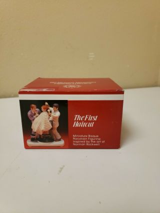 Norman Rockwell Porcelain Figurine " The First Haircut " By Museum Collectibles