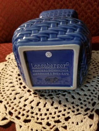 Longaberger Pottery Woven Tradition Cornflower Blue Reflections 8.  25 