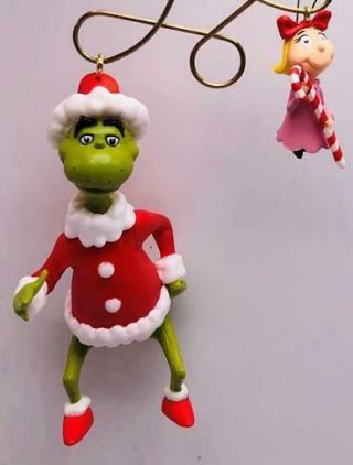 2003 The Grinch And Cindy - Lou Who Hallmark Ornament Dr Seuss