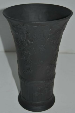 Wedgwood Large 9.  5 Inch Black Basalt Vase