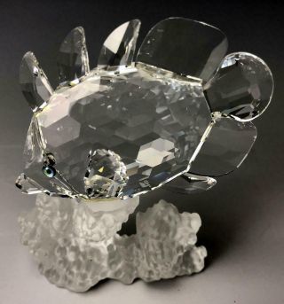 Retired Swarovski Austrian Crystal Butterfly Fish Coral 7644 Art Glass Figurine