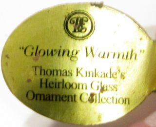 2002 Bradford Exchange Thomas Kinkade Christmas Ornament - Glowing Warmth 2