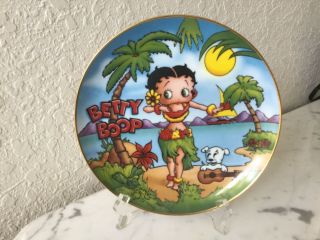 Danbury Betty Boop Limited Edition “ Tropical Time “ Collectible Plate
