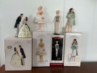 4 Hallmark Keepsake Ornaments Barbie Club Dance,  Debut & Holiday,  Scarlet