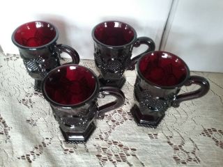 Avon Cape Cod Red Coffee Mugs