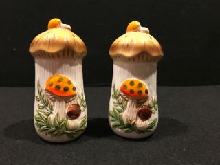 Vintage Sears Merry Mushrooms S&p Salt & Pepper Shakers Made In Japan