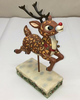 Rudolph The Red - Nosed Reindeer 9 " Figurine W/stand By Jim Shore Designs 4008337