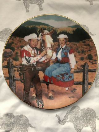 Roy Rogers Dale Evans And Trigger Limited Edition Numbered Porcelain Plate 1990