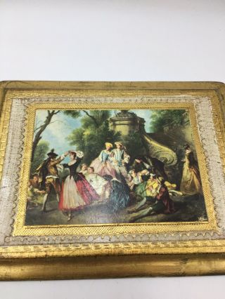 Vintage Pictures Made In Italy On wood Set Of 4 4