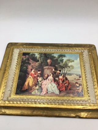 Vintage Pictures Made In Italy On wood Set Of 4 5