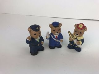 Vintage Home Interiors Bears Set Of 3 Figurines Occupations Homco 8805 Wd12