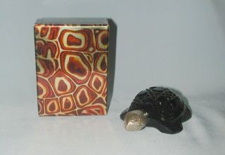 Avon Brown Bottle Treasure Turtle Rapture Cologne 1 Ounce Full Bottle Orig Box