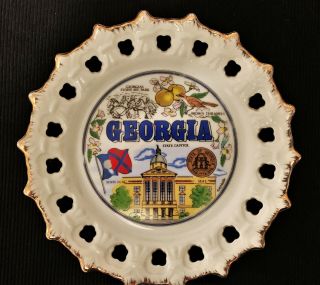 State Of Georgia Decorative Plate (8 1/2 " Diameter)