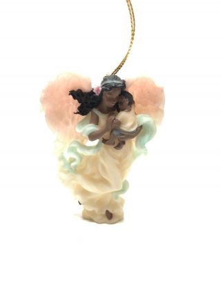 Vintage Roman Inc.  African American Angel W/ Baby Ornament 1999