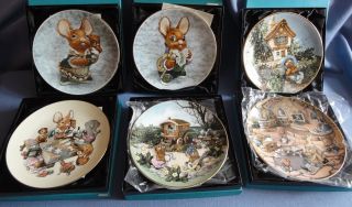 Pendelfin Complete Set Of Collector Plates Made In England 6 Plates