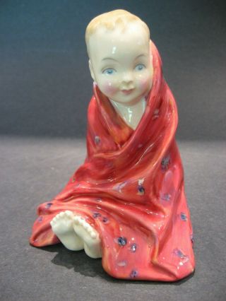Royal Doulton " This Little Pig " Boy Blanket Figurine Hn1793 English Porcelain