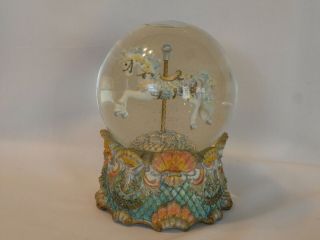 Vintage San Francisco Music Box Co.  Carousel Horse Globe By Maureen Drdak