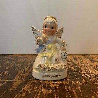 Vintage Napco Ceramic January Angel Made In Japan