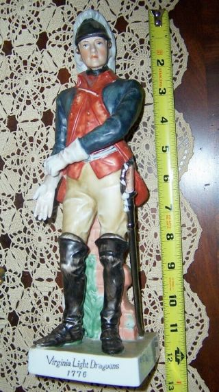 Vintage Porcelain Figure Soldier Virginia Light Dragoons 1776 12 Inch