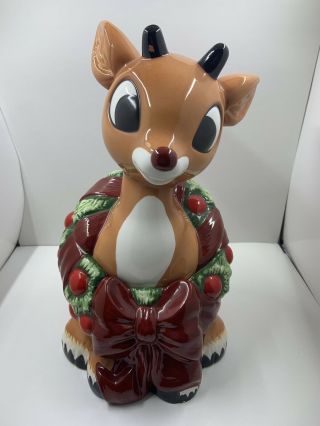 Enesco Rudolph The Red - Nosed Reindeer 2001 Cookie Jar Misfit Toys Christmas