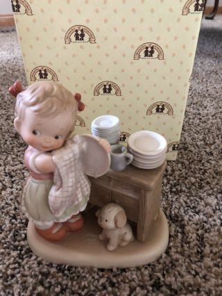 Enesco Memories Of Yesterday Them Dishes Nearly Done Figurine