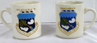 Niagaras 107th Fighter Group Vintage 8oz Coffee Mug Set Of 2 Vintage Air Force