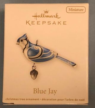 Hallmark Ornament Miniature Beauty Of Birds Blue Jay 2012 Christmas Holiday