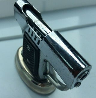 Vintage Chrome Plated CONTINENTAL YORK Gun Shaped Lighter OCCUPIED JAPAN 3
