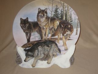 Wolf Collector Plate Lords Of The Tundra Al Agnew Hamilton 3 - D