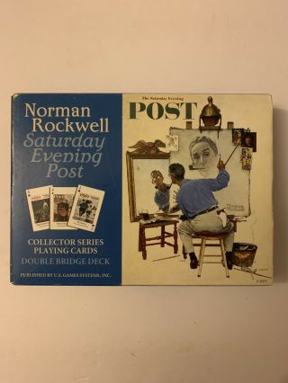 Norman Rockwell " Saturday Evening Post " Two Decks Playing Cards Collector Series