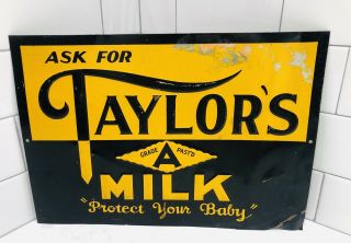 Vintage Metal Sign Taylor’s Milk