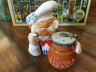 Muppets Swedish Chef Salt & Pepper Shaker Set •damaged In Back•sigma Tastesetter