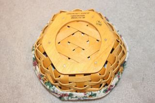Longaberger Hexagon Basket w/ Liner 3 