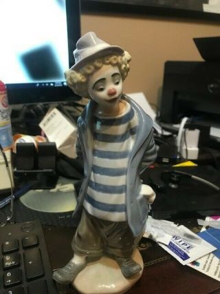 Lladro Little Traveler Clown Figurine 7602 Retired Piece