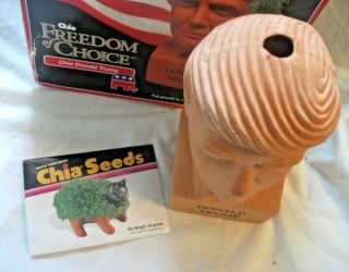 Chia Pet Donald Trump,  Pottery Planter,  Freedom of Choice - 3