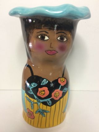 Susan Paley Bella Casa By Ganz Shirley African American Lady Ceramic Vase