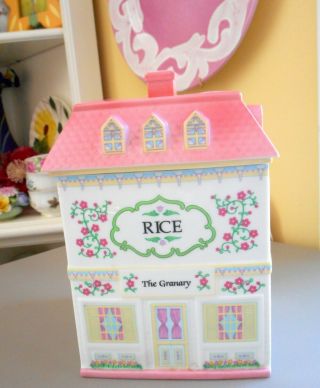 The Lenox Village Fine Porcelain Canister The Granary Rice Victorian House