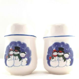 Vintage Salt And Pepper Shaker Set Snowmen Decorative Christmas Collectibles
