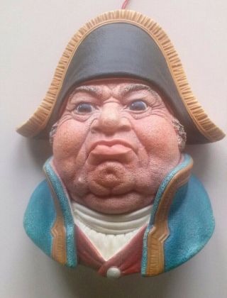 Vintage Bossons Chalkware Head Hand Painted England 1969 Mr Bumble