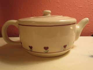 Vintage Provincial Posy Hartstone Pottery One Cup Tea Pot Made In Usa