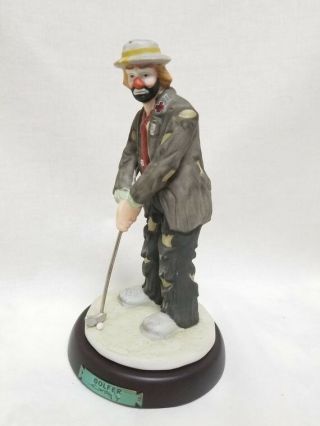 Emmett Kelly Jr Flambro Putting Clown Figurine Golf Limited Edition Collectible