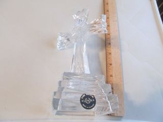 Vintage Lenox Fine Crystal 8 " Standing Cross Made In Germany Weighs 1.  8 Lb