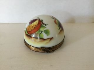 Limoges Porcelain Trinket Pill Box Hinged Cheese Platter Dome Plate
